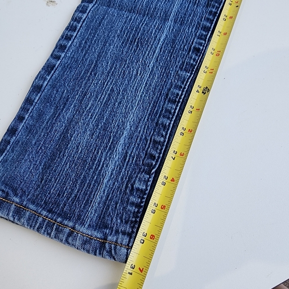 Ecko Red Women’s Jeans Low Rise Straight Stone Embroidered Pockets 3/4 - Picture 11 of 12